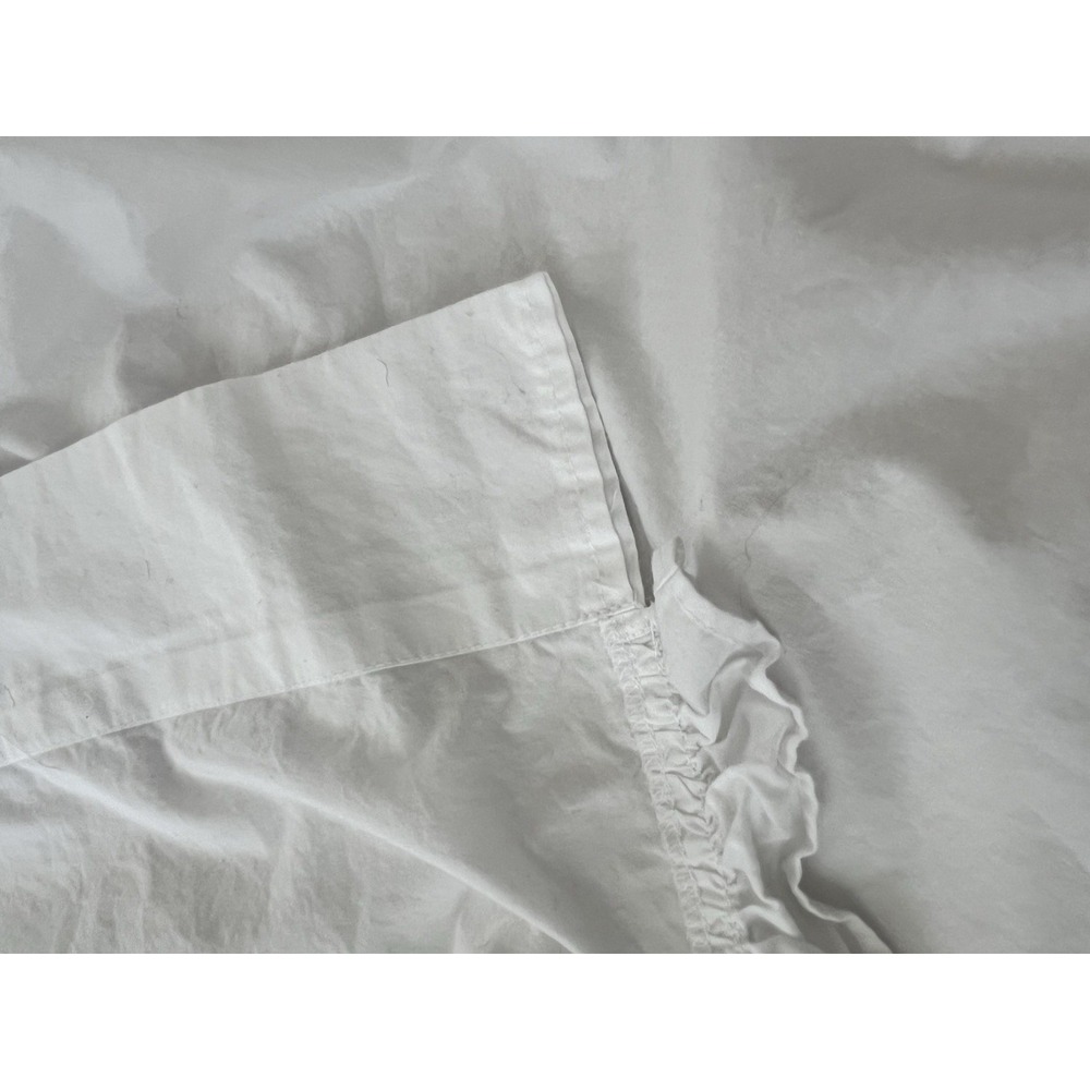 2x‎ Restoration Hardware Baby & Child White Ruffle Curtain Panel 94x50 Set of 2 - Picture 4 of 7